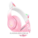 Беспроводные наушники розовые Bluetooth Cat Ear / Накладные наушники с ушками / Блютуз наушники e13 фото 2
