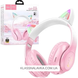 Беспроводные наушники розовые Bluetooth Cat Ear / Накладные наушники с ушками / Блютуз наушники e13 фото 1