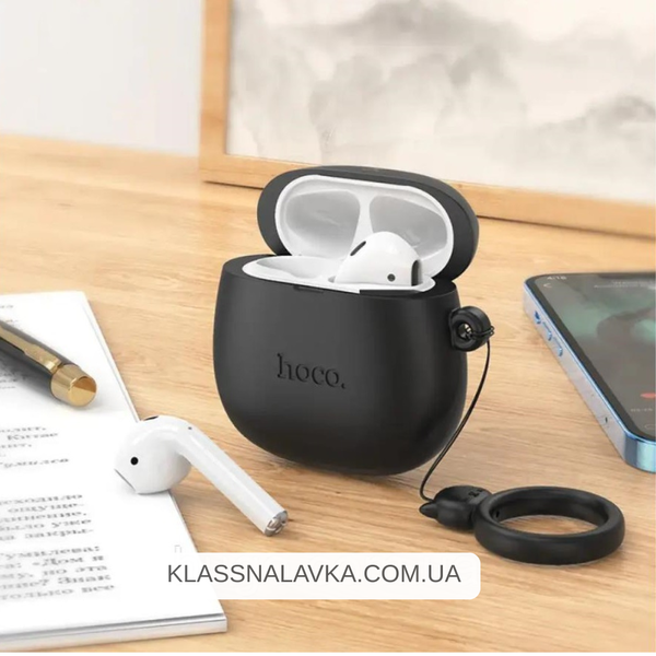 Бездротові навушники HOCO в кейсі + силіконовий чохол / Bluetooth навушники / Навушники блютуз e16 фото