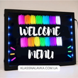 LED доска от сети 50x70 / флуоресцентная доска / Светодиодная доска / доска для меню, для ресторана, кафе e24 фото