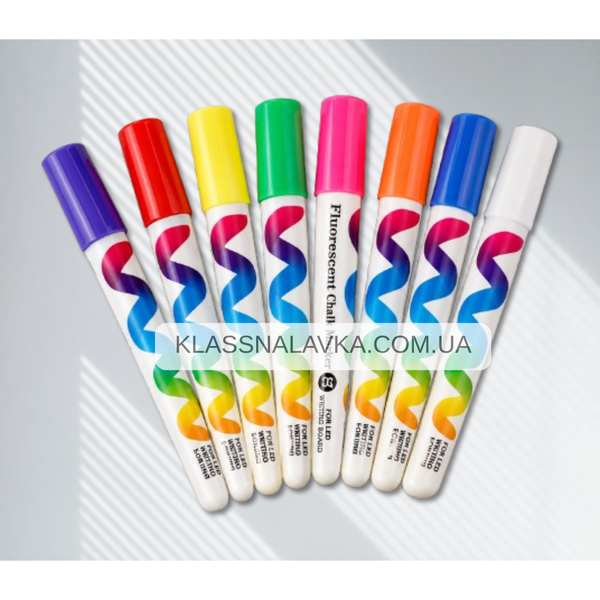 Флуоресцентные разноцветные маркеры для LED доски Popmak e25 фото